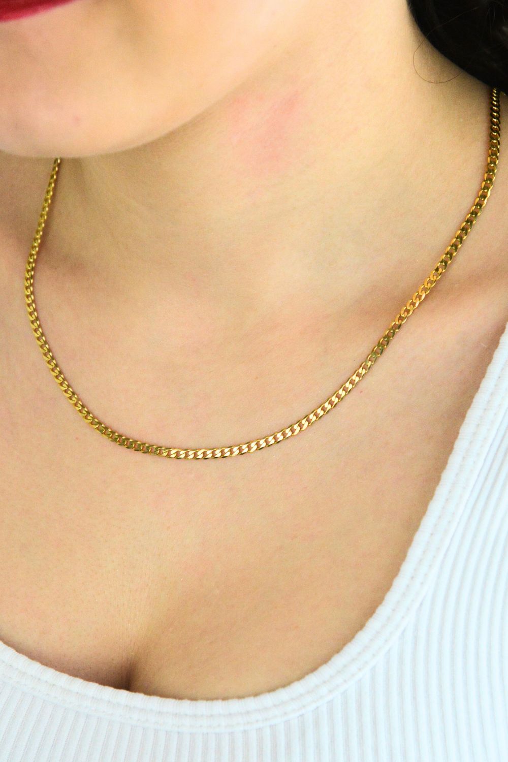 Złoty łańcuszek pancerka 585 – 3 mm, 60 cm.jpg